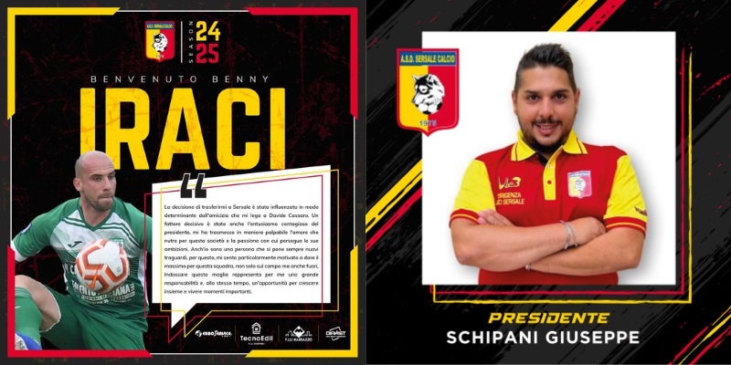 Confermato il colpo Iraci a Sersale!