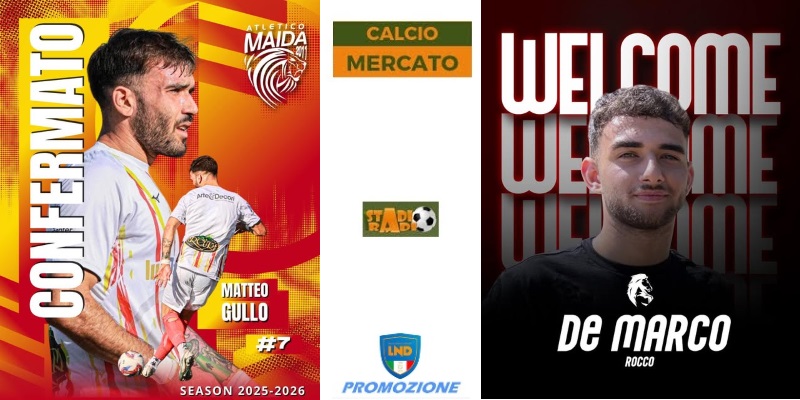 Maida e Bovalinese una conferma ed un ritorno... Come anticipato!