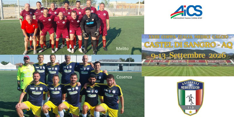 A Castel di Sangro, dal 10 al 13 la coppa Italia riservata ai medici-calciatori