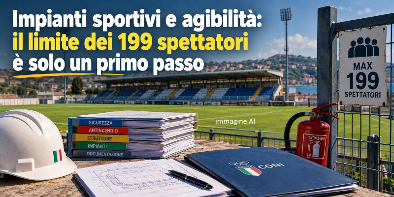 Impianti sportivi e agibilità: il limite dei 199 spettatori è solo un primo passo